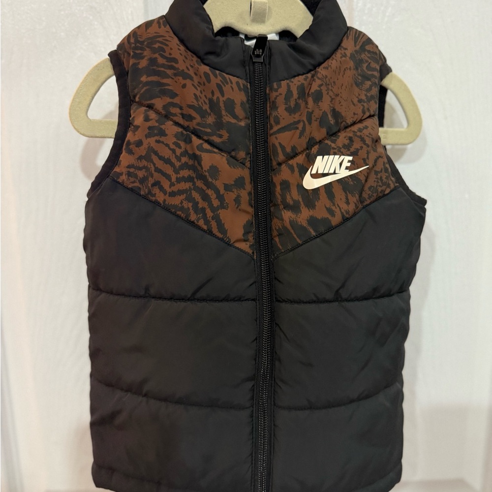 Nike Black and Brown Animal Print Vest 3T